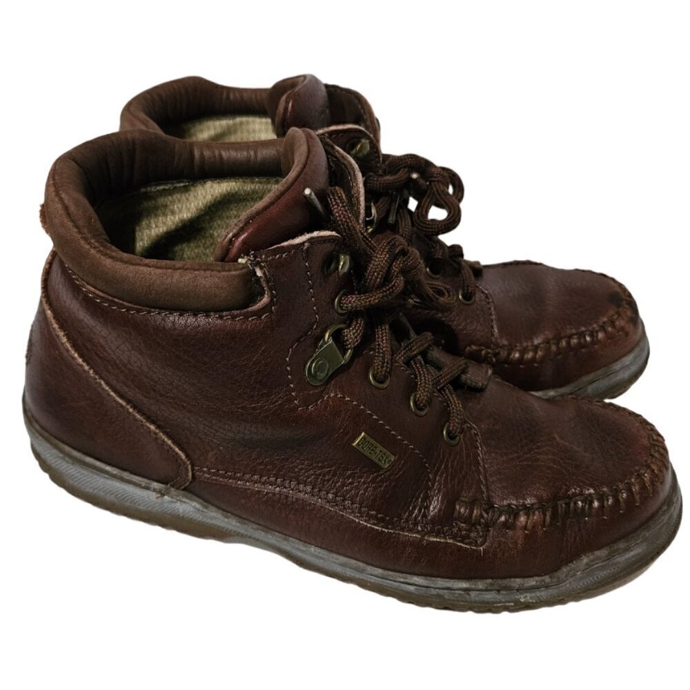 Rocky Boots Men's 8 Medium Brown Leather Hiking Camping Gore Tex Made In Usa